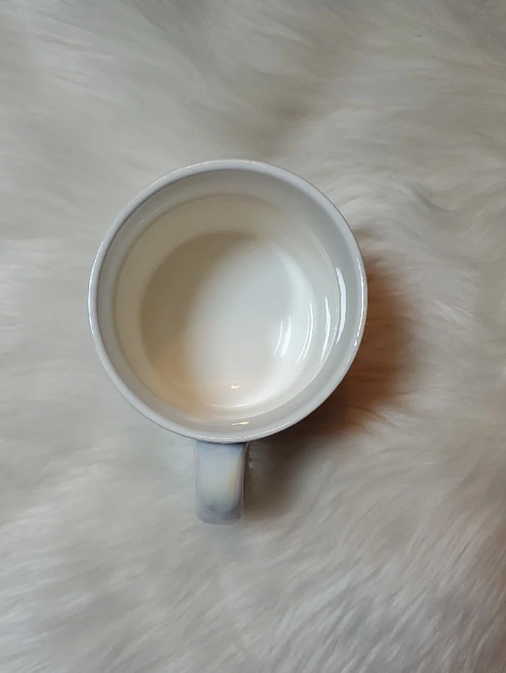PINK Victoria's Secret Iridescent White Logo Huge Mug